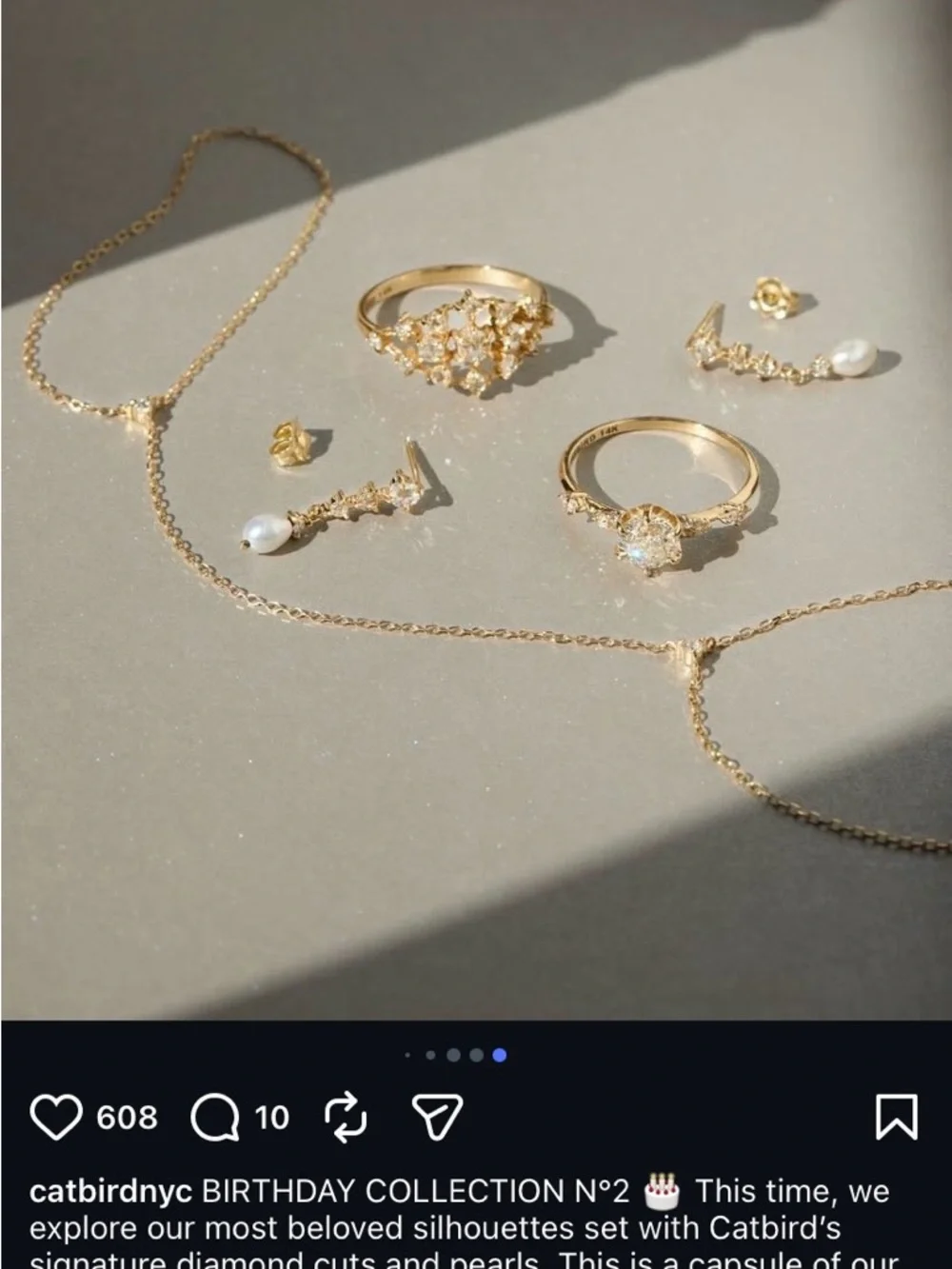 Catbird NYC Pearl Snow Queen Earrings - Picture 2 of 5